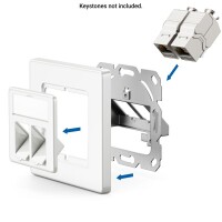 Keystone Anschlussdose 45° 2-Port