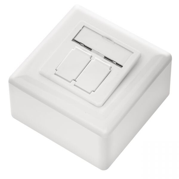 Patchdose Cat.6a 2x RJ45 Aufputz
